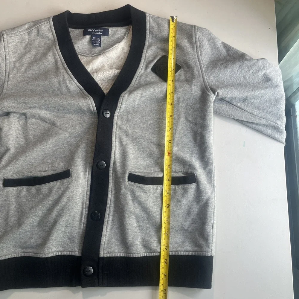 Roca Wear Cardigan sz M 8/10 Gray Retro Y2K Streetwear Hip Hop Urban Throwback